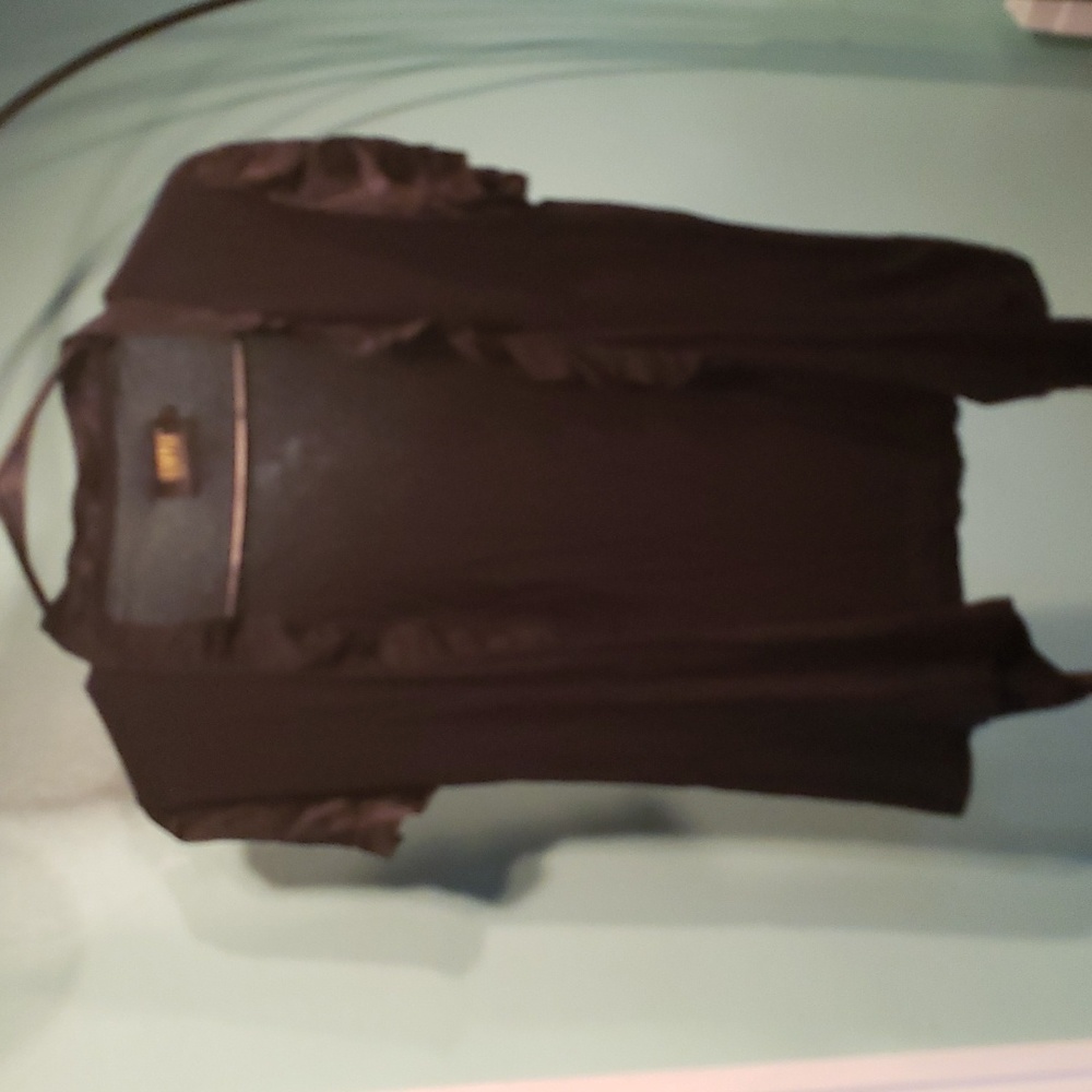 2 for $10/ Vintage Women's Black Wrap Blouse
